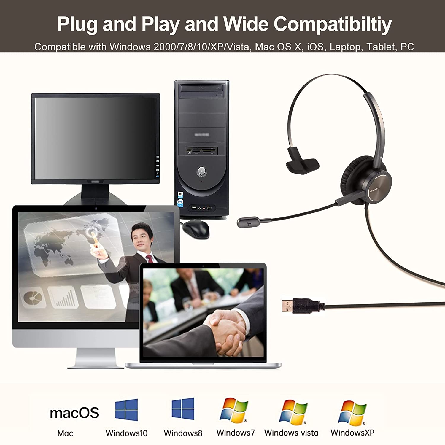 usb compatible headset with dragon for mac